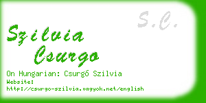 szilvia csurgo business card