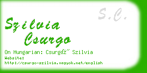 szilvia csurgo business card